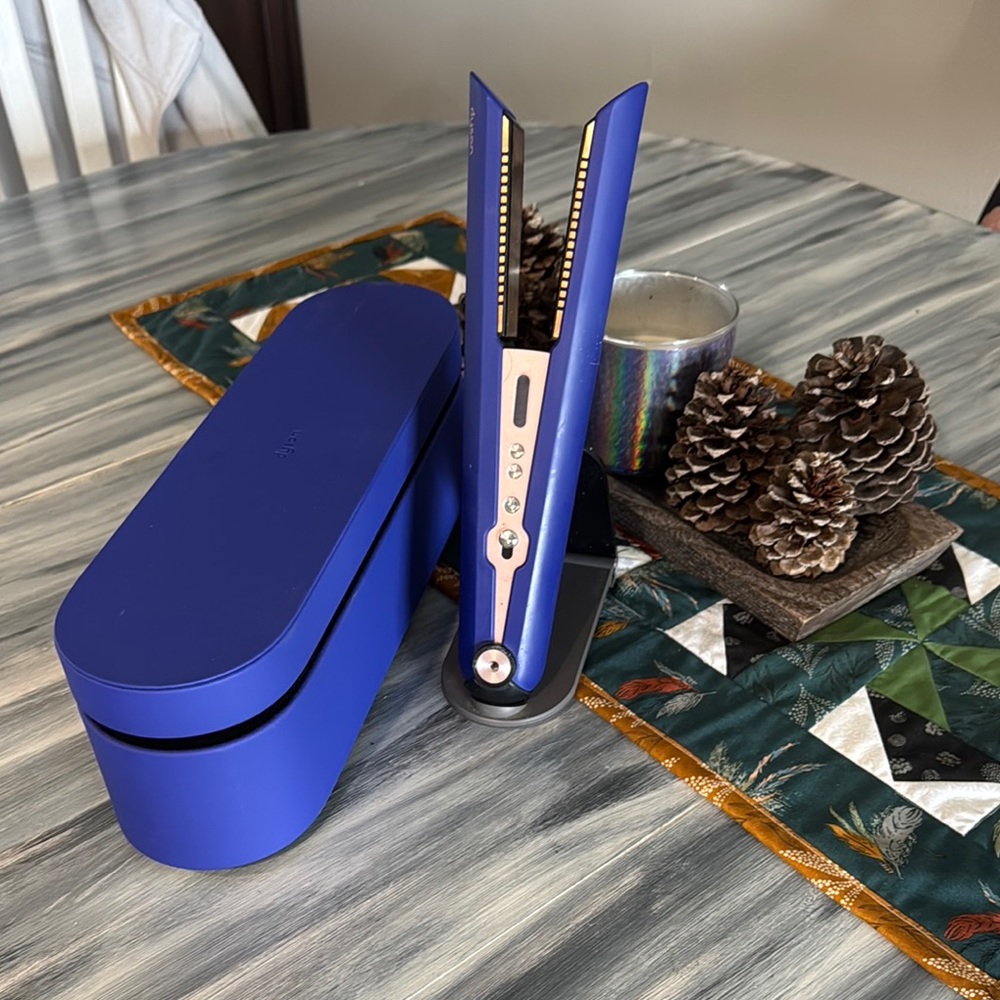 Blue Hair Straightener with Case